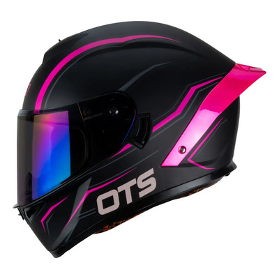 Casco Ots Springer Integral Negro Rosa Dot Ece 22 06 Negro Lisa Mate M | Meses sin interés