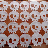 Guirnalda Individual Calaveras Blanco  Decoracion Halloween