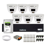 Kit Intelbras 6 Full Color 1220d, Dvr 8 Canais 3008c C/1tb