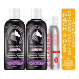 2 Shampoos Extracto Cola De Caballo+crema Capilar Colageno 