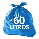 Saco De Lixo Azul Reciclável Coleta Seletiva 60lts C/100