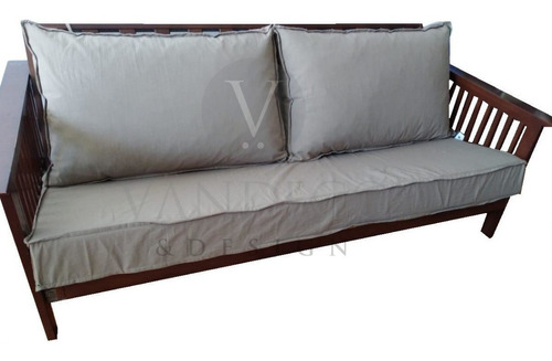 Almohadón Colchoneta Futon Placa Tussor 190x60x15 Sillón