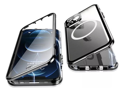 Case 360º Metalizada Pro Para iPhone 12 13 14 15 Pro Pro Max