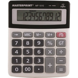 Calculadora Manual 12 Dígitos Mp 1010 Masterprint Cor Cinza/preto