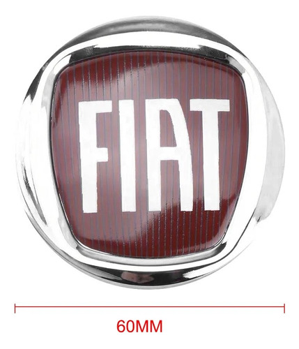 Juego Kit De 4 Tapas Centro Rin Emblema Fiat Rojo 60mm Foto 3