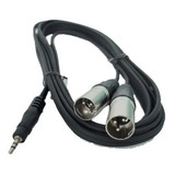 Cable Mini Plug 3.5 A 2 Canon Xlr Macho 1,5 Mts Profesional