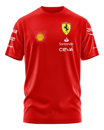Remera Ferrari 2023 Formula 1 Leclerc Sainz X