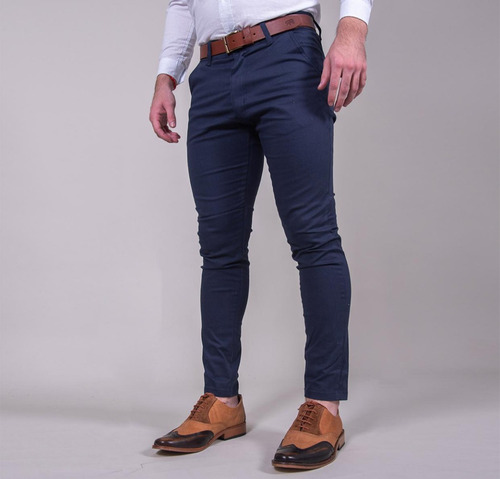 Pantalon Chino De Vestir Tela Gabardina