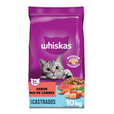 Alimento Whiskas Premium Castrados 1+ Para Gato Adulto Sabor Mix De Carnes En Bolsa De 10 kg