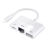 Adaptador Para iPhone iPad Red Lan Rj45 Usb Hub