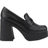 Mocasín Plataforma Tacón Alto Belinda Peregrin N10g Negro Mu