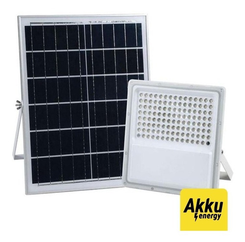 Reflector Exterior Led Solar 50w Panel Y Reflector Color De La Carcasa Gris