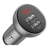 Cargador De Auto Digital Doble Usb 4.8 A 24 Watts Baseus