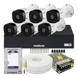 Kit 6 Cameras Seguranca Intelbras 1220 Full Dvr 8 Cana 1t Wd