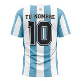 Camiseta Argentina Personalizada Nombre Y Numero A Eleccion 