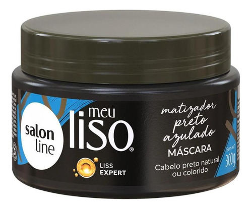 Máscara Matizadora Salon Line Preto Azulado Meu Liso 300g