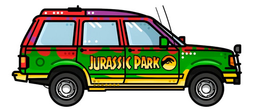 Sticker Para Carro Nuevo Vinyl 16 Cm Jurassic Park