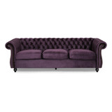 Great Deal Furniture Vita Chesterfield - Sofá De Terciopel.