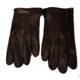 Guantes Cuero Cabritilla Negro Marrón Gunsleather