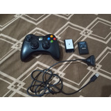 Control De Xbox 360 Color Negro, Con Pila Recargable