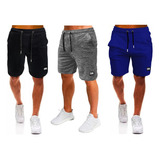 Pack X 3 Shorts Deportivo Bermuda De Hombre Corto Jogging G6