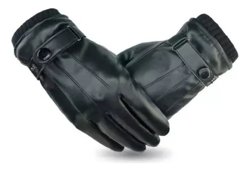 Guantes De Piel De Cordero For Pantallas Táctiles Negro