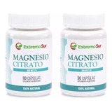 Pack 2 Magnesio Citrato 500mg 180 Capsulas 100%natural