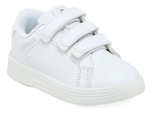 Zapatilla Addnice Estocolmo Blanca Velcro Niños Adn1010