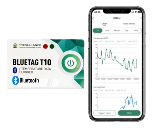 Data Logger Termografo Digital Temperatura Humedad Blueetoth