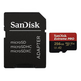 Sandisk Cartão De Memória Microsd 256gb Extreme Pro 200mb 4k