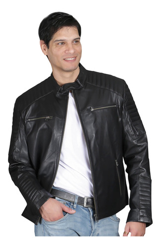 Chaqueta Cuero Chg53 Negro