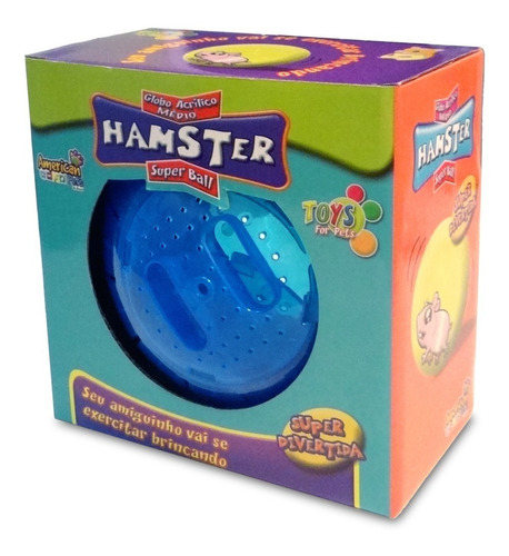 Brinquedo Bola Globo Hamster Médio 18cm - Cores Sortidas
