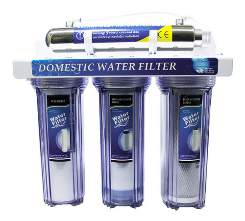 Filtro Purificador De Agua Domestico Triple C/lámpara Uv 16w