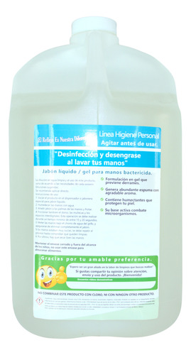 Jabón Antibacterial Para Manos P/dispensador Líquido 3.8 L