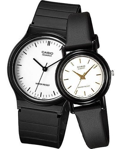 Reloj Casio Clasico Pareja Mq 24 - Lq139 Caratula Barras