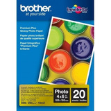 Papel Fotografico Brother 4x6 Brillante Bp71gp20 Color Blanco