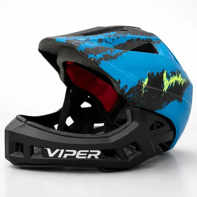 Casco De Bicicleta Integral Mtb Desmontable Full Face V1per Azul P | Envío gratis