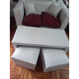 Sillón + Mesa Cubo + 2 Puff + 2 Almohadones + Fundas