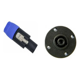 Conector Plug Speakon Macho / Fêmea 4 Polos Kit Painel Linha