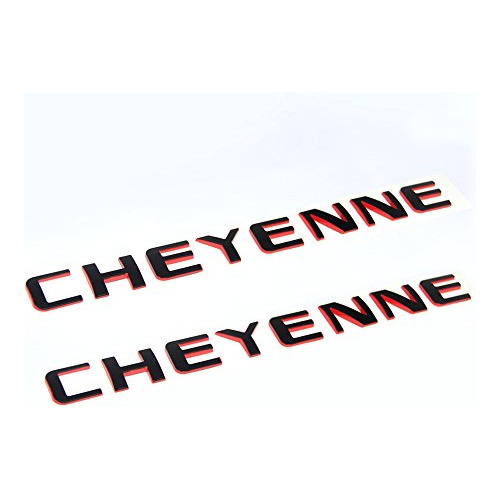 2x Emblema De Placa De Nombre Cheyenne Redline Oem 3d L... Foto 2