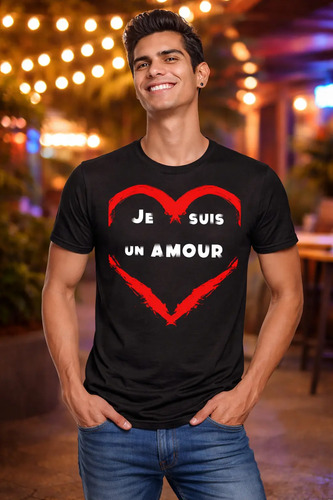 Playera Slim Fit Reg Fit Cool Lover San Valentín Fina Antro