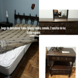 Juego De Cómoda, Mesitas De Luz Y Cama Plaza Y 1/2. Remato