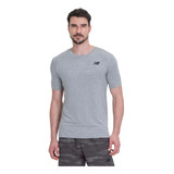 Camiseta Masculina New Balance Tenacity Logo Cinza