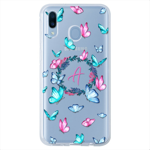 Funda Para Galaxy Mariposas Personalizada Con Tu Inicial