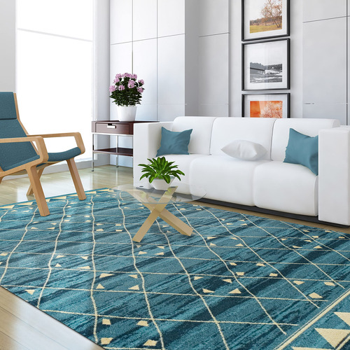 Superior Alfombra De Rea Grande Para Interiores Con Respaldo