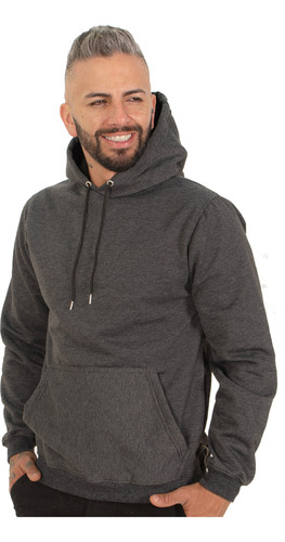 Buzo De Capota Hoodie Grisoscuro Algodonperchado Monaco 250g