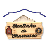 Placa Decorativa Cantinho Do Churrasco Personalizada