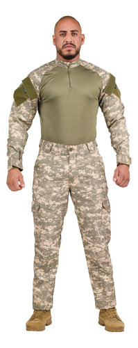 Farda Militar Camisa Combat Shirt Desert+ Calça Cargo Tática