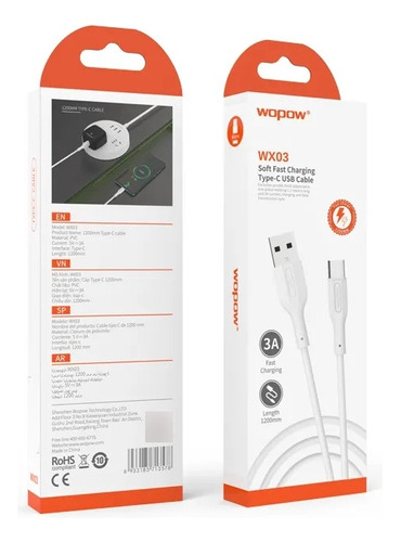 Wopow Cable Usb A Tipo-c Wx03 Para Android
