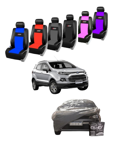 Combo Cubre Asientos + Cubre Coche Uv Para Ecosport Kinetic